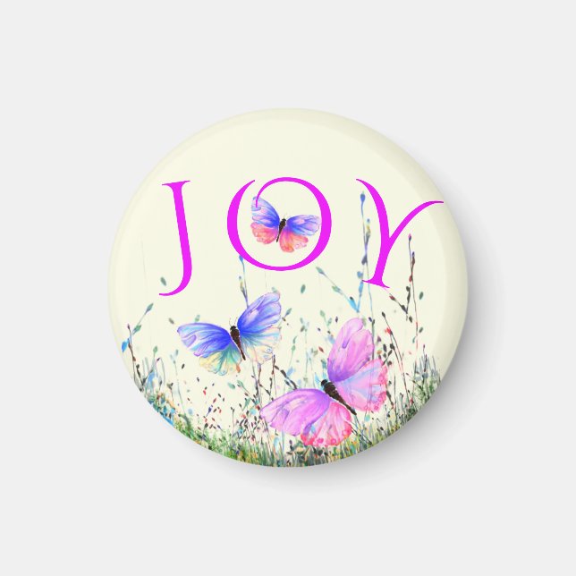 Färgflytande fjärilar Magnet Vår Joy (Framsidan)