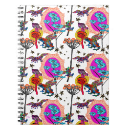 Färgflytande froger anteckningsbok