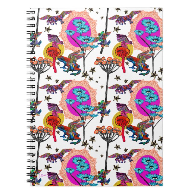 Färgflytande froger anteckningsbok (Framsidan)