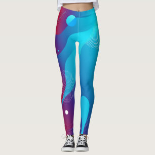 Färgflytande galaxer leggings
