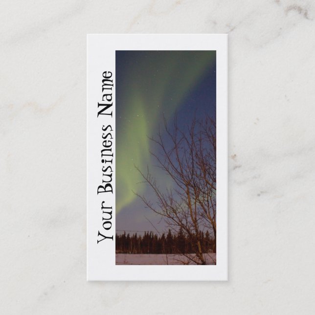 Färgflytande norra Himlar. Främjande Visitkort (Framsida)