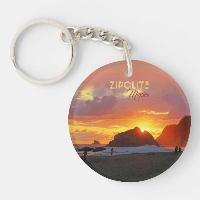 Färgflytande sunset Zipolite/Mexiko (Framsidan)