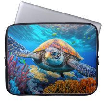 Färgflytande Swimming Sea Turtle