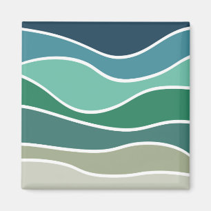Färgflytande vinkara havet magnet