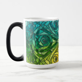 Färgföränderlig modern mosaikdesignmugg magisk mugg