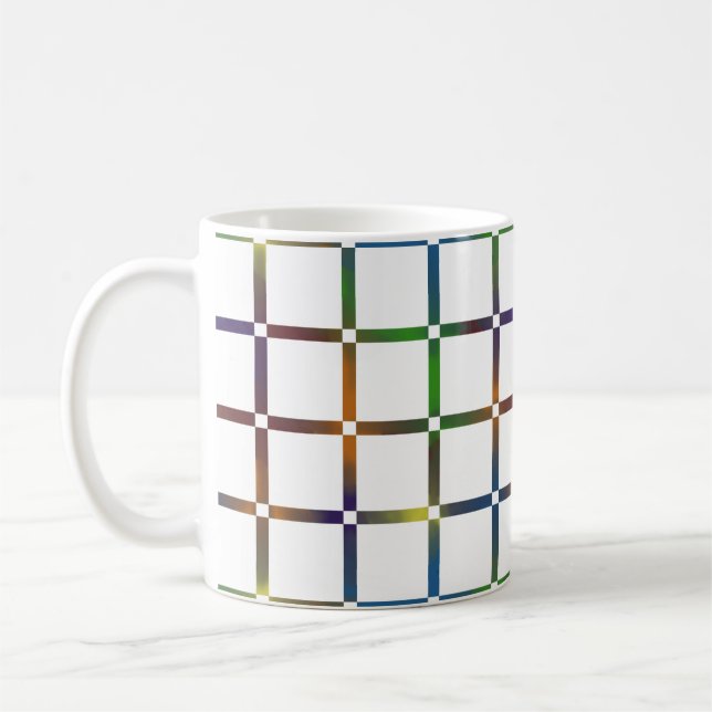 Färgförändrat rutnät för bländad regnbåge med Nega Kaffemugg (Vänster)