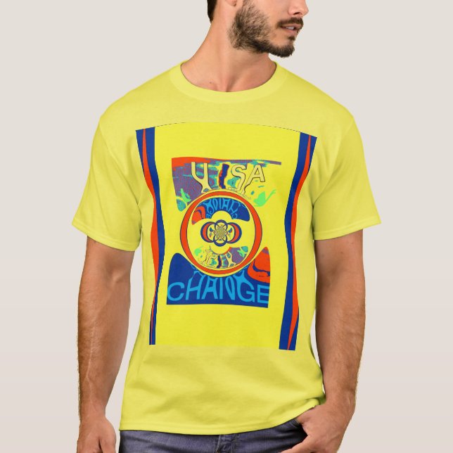 Färgförändring i USA: Utskrift av Festive Design A Tee (Framsida)