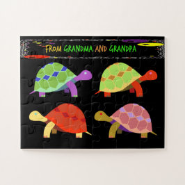 Färgformad och Roligt Turtle Design från morföräld Pussel