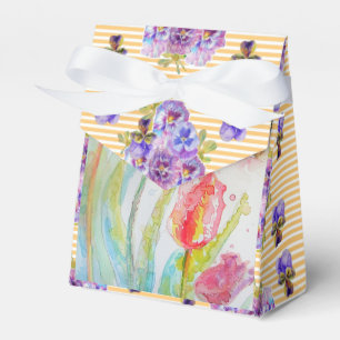 Färgformad tulipvattenfärg för Party Cake Favor Presentaskar