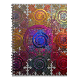 Färgformade cirkulära hotell Spiral-bärbara datore Anteckningsbok