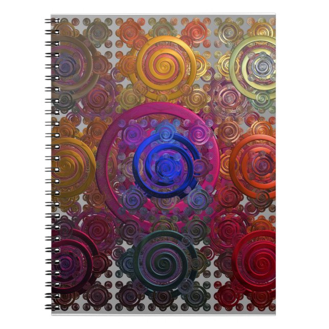 Färgformade cirkulära hotell Spiral-bärbara datore Anteckningsbok (Framsidan)