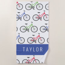 Färgformade cyklar Personlig Beach Towel
