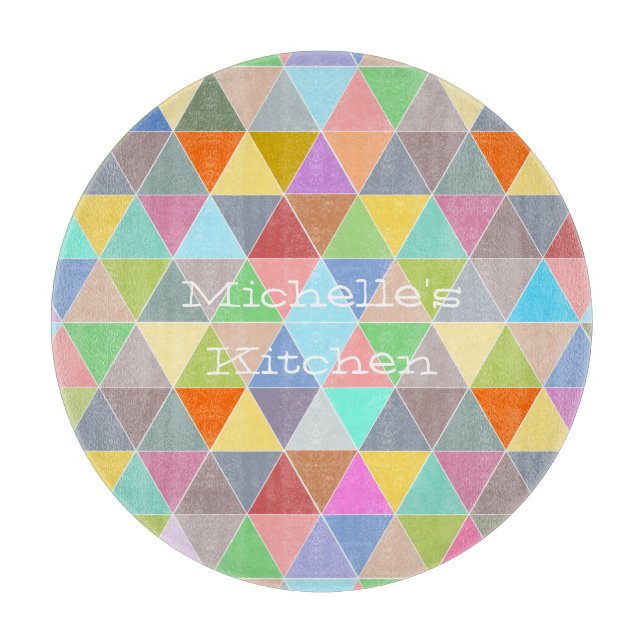 Färgformade geometriska mönster-glasskivor (Framsidan)