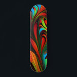 Färgformade stötfångare mini skateboard bräda 18,5 cm<br><div class="desc">En blomsterformad formgivning i många färg - rött,  grönt och gult - på en svart bakgrund gör att stänk på den här skateboard.</div>