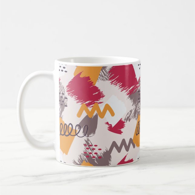 Färgformer för Abstrakt, Linjer och punkter Kaffemugg (Vänster)