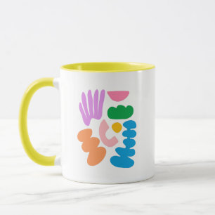 Färgformer för Abstrakt Modern Minimalistisk konst Mugg