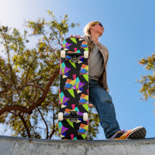 Färgformer för abstrakt mönster mini skateboard bräda 18,5 cm