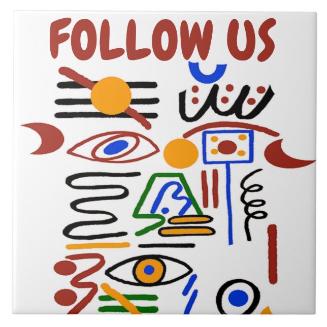 Färgformer för Fånig, redigera text keramisk platt Kakelplatta (Framsidan)