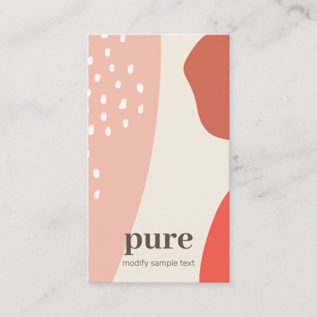 Färgformer för modern Abstrakt Visitkort (Framsida)