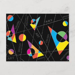 Färgformer för modern Abstrakt | Vykort