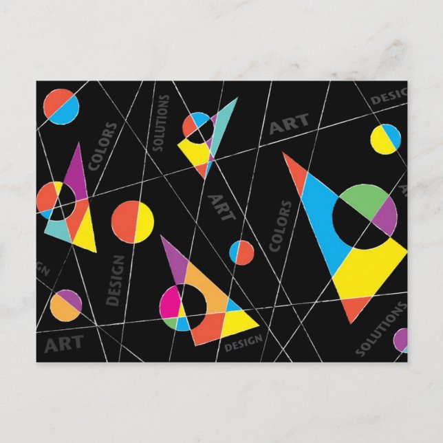 Färgformer för modern Abstrakt | Vykort (Framsida)