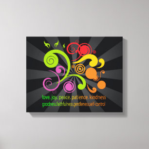 Färgformer, frukt av spriten canvastryck