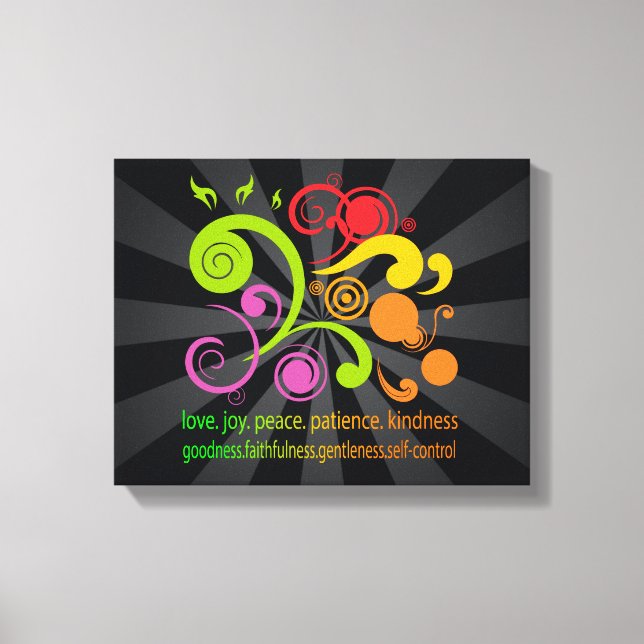 Färgformer, frukt av spriten canvastryck (Framsida)