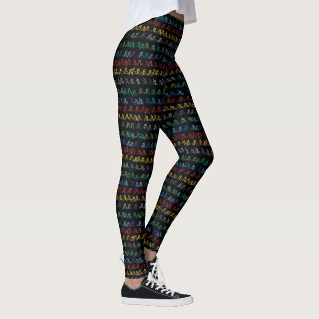 Färgformiga cykellegeringar leggings (Höger)