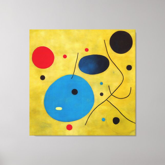 Färgformiga moderna Abstrakter och pekare Canvastryck (Framsida)