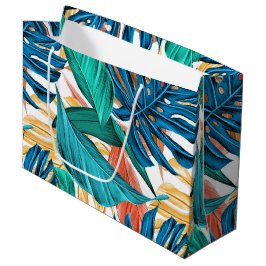 Färgformiga tropiska löv, exotisk mönster-utformni