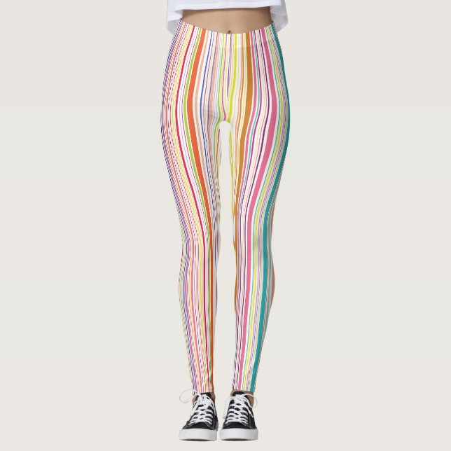 Färgformiga växtbaljväxter leggings (Framsida)