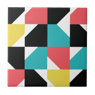 Färgformigt, modernt, trendig, roligtens geometris kakelplatta
