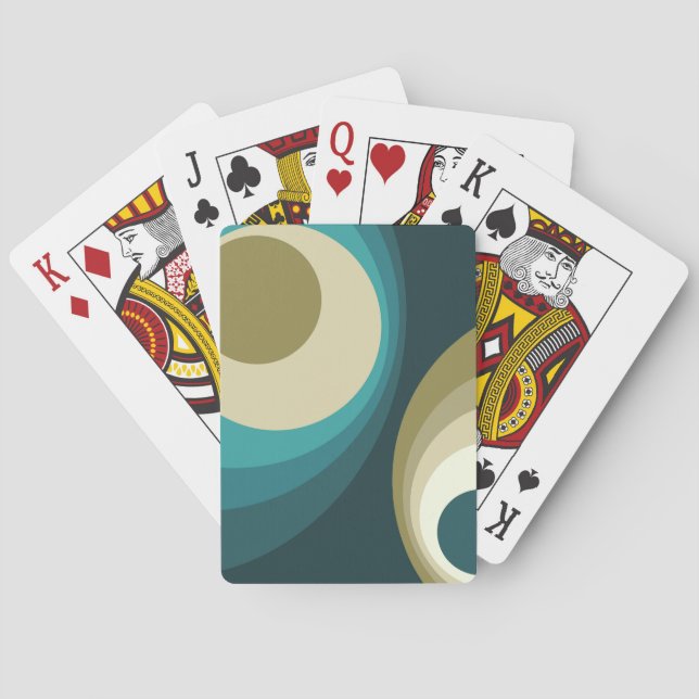 Färgformigt stil-cirklar casinokort (Baksidan)
