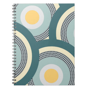 Färgformningskretsar och polka dots dekoration anteckningsbok