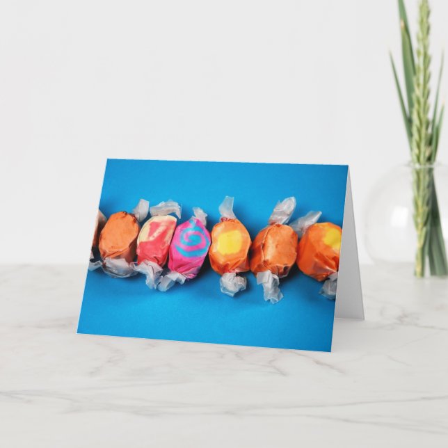 Färgförpackat giftigt godis-gratulationskort kort (Framsida)