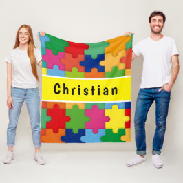 Färgförskjutning Biet för Anpassningsbar av autism Fleecefilt