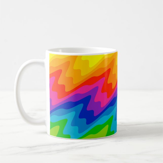 Färgförvrängt Färg-hjul Kaffemugg (Vänster)