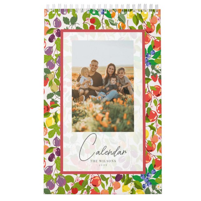 Färgfoto för familjen Säsong Fruit Mönster Kalender (Omslag)