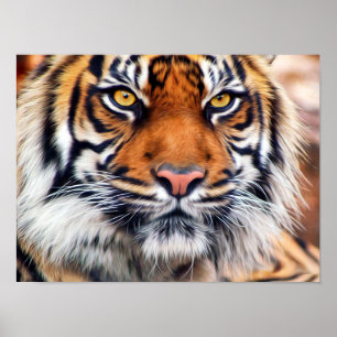 Färgfoto för manlig siberisk tiger poster