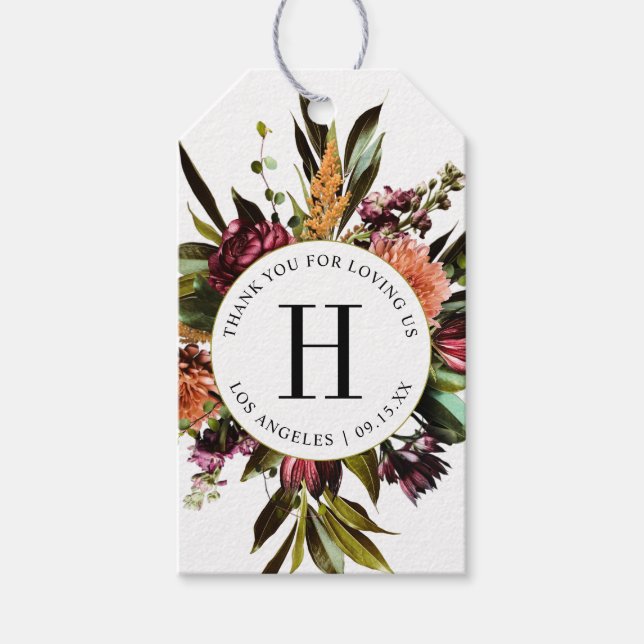 Färgfoto med Vår färgat Bröllop Presentetikett (Framsidan)