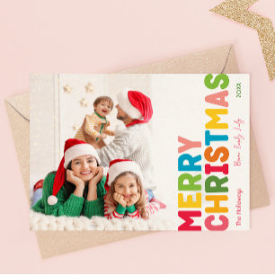 Färgfoto och fotofoto av Bright God jul Julkort