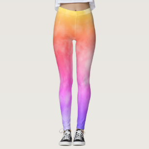 Färgfotografi av Abstrakten Himlar, delvis gruml Leggings