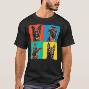 Färgfotografier av tyska herdar för D av Porträtt T Shirt