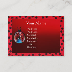 FÄRGFOTOMALL AV LADYBUG MONOGRAM VISITKORT