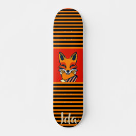 Färgfox Skateboard, Personlig Mini Skateboard Bräda 18,5 Cm