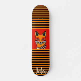 Färgfox Skateboard, Personlig Mini Skateboard Bräda 18,5 Cm