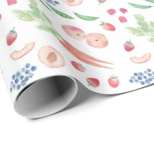 Färgfrukt och grönsaker Sommarmarknaden för jordbr Presentpapper