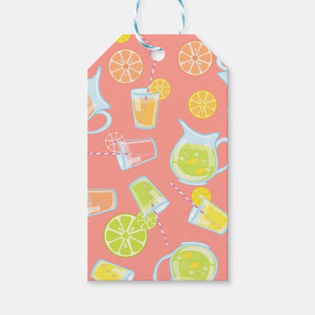 FÄRGFRUKT SLICES & PITCHERS OF JUICE PRESENTETIKETT (Framsidan)