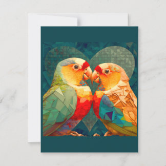 FÄRGFUL LOVEBIRD, KUTLÖTDJUR ANTECKNINGSKORT