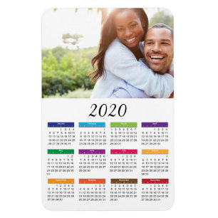 Färgfull 2020-Anpassningsbarnas fotokalender Magnet